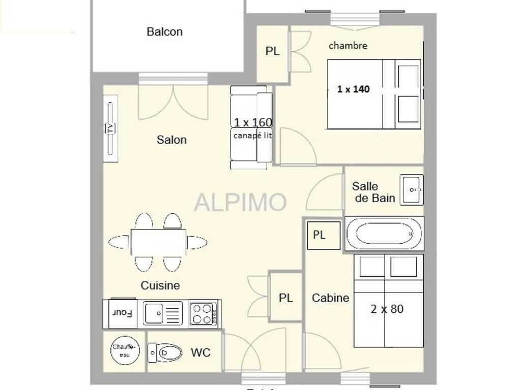 Appartement 3 pièces, skis aux pieds, Les Saisies, 6 pers - 2