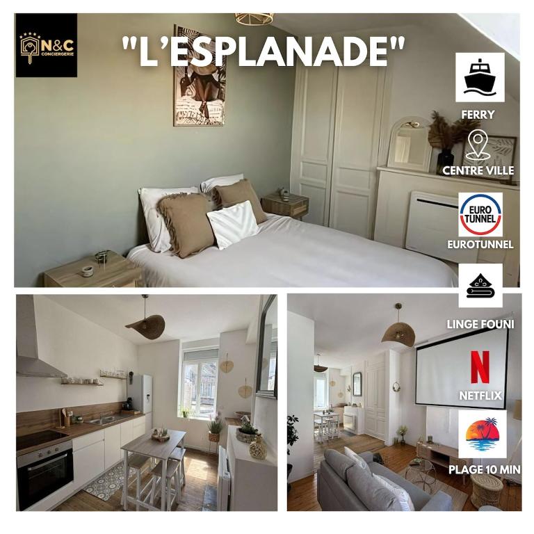 L'esplanade - 2 chambres -proche gare centre ville- CNPE, Calais