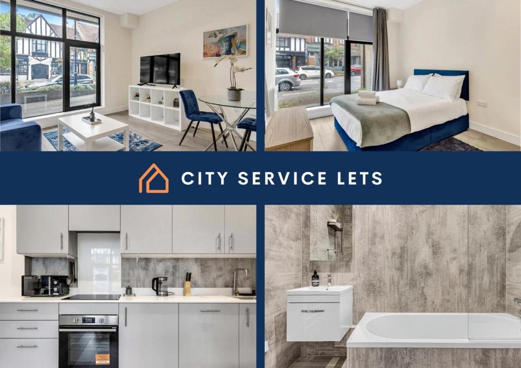 Modern London 2 Bed Long Stays Welcome with Parking, Cheam