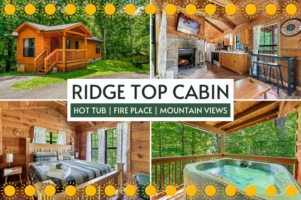 Beautiful Rustic Cabin with Jacuzzi, Covered Porch and Mountain Views in Sevierville, Tennessee, Pinnacle