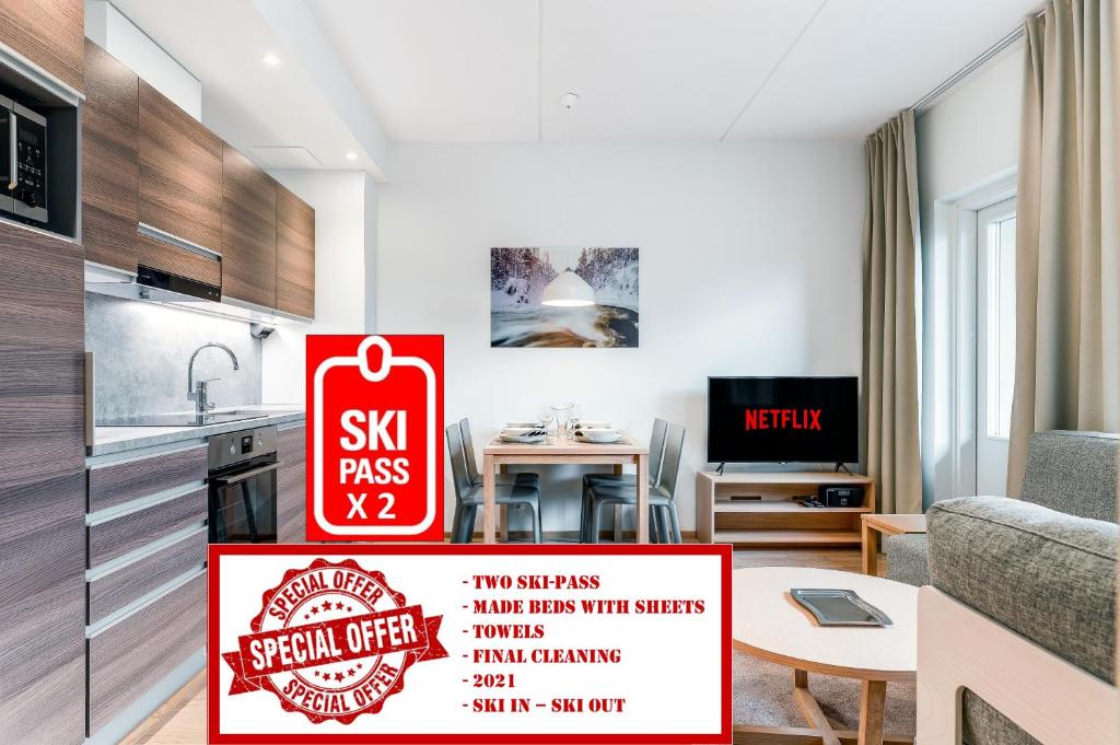 RukaHillChalet2 Ski In - Ski Out - SkiPass x2, Ruka