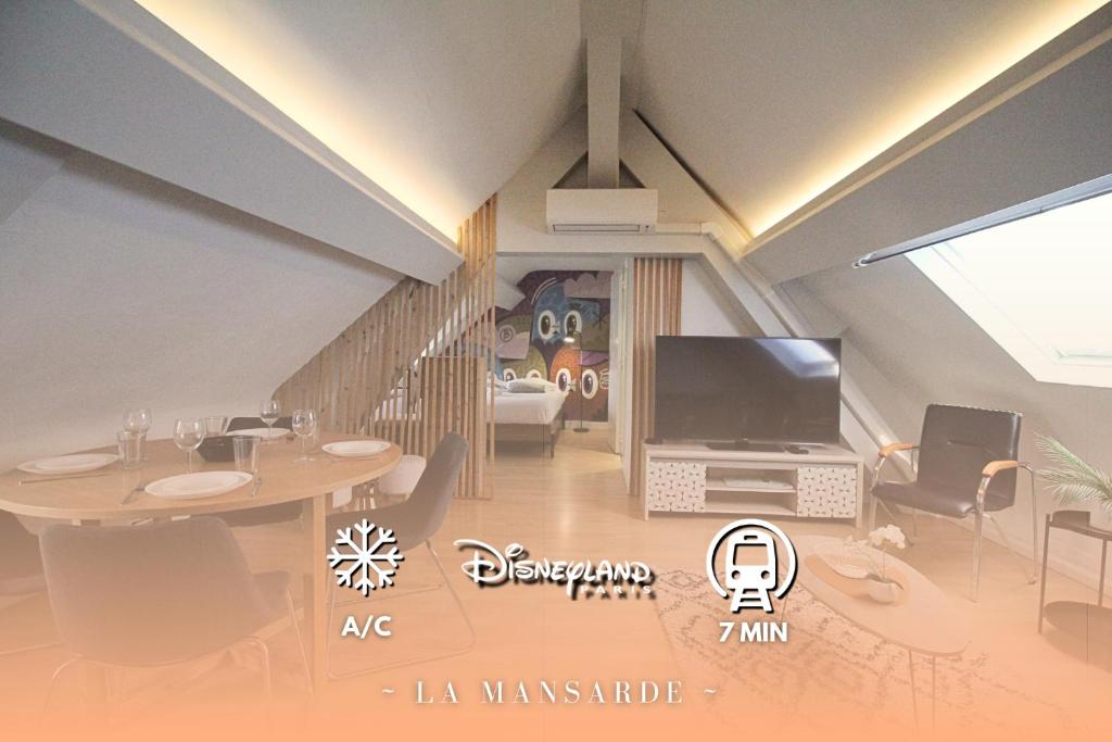 La Mansarde - Cozy T2 - Disney, Gare, Hypercentre, Lagny