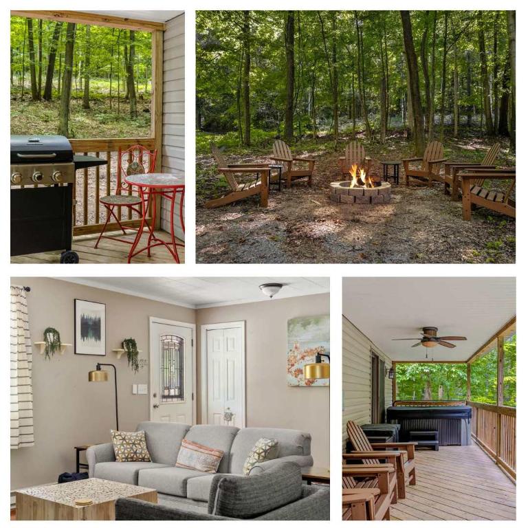 Modern decor, Hot Tub, Fire Pit, Grill, & Games, Berkeley Springs
