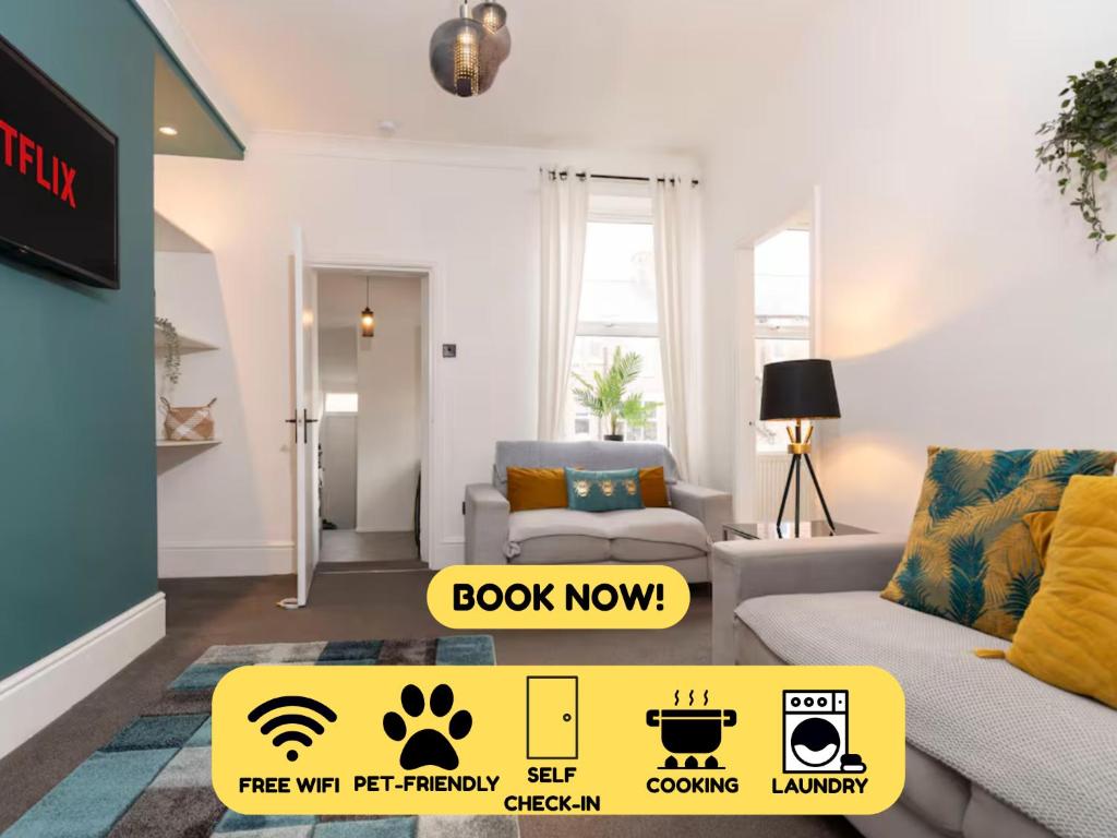 Spacious 4BR Home in Gateshead Sleeps 7 with FREE Parking, Gateshead