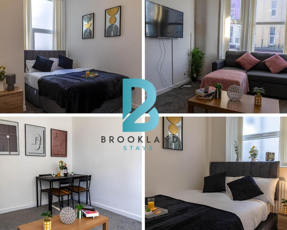 Blackpool Short Lets 1-Bedroom Flat by Brookland Stays with Free WiFi, Blackpool