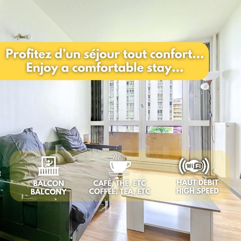 Le Petit Auber & son balcon, à 2 pas de Paris, Aubervilliers