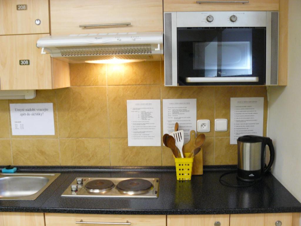 Kitchen, Ubytovna Marie in Olomouc