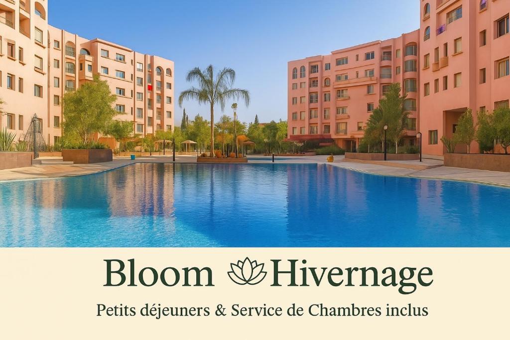 Bloom Hivernage - 2 Chambres - 2 piscines - Spécial Vacances Toussaint - Petit déjeuner et Services de chambres inclus - Séjour Cosy et Design - balcon végétalisé, Marakéš
