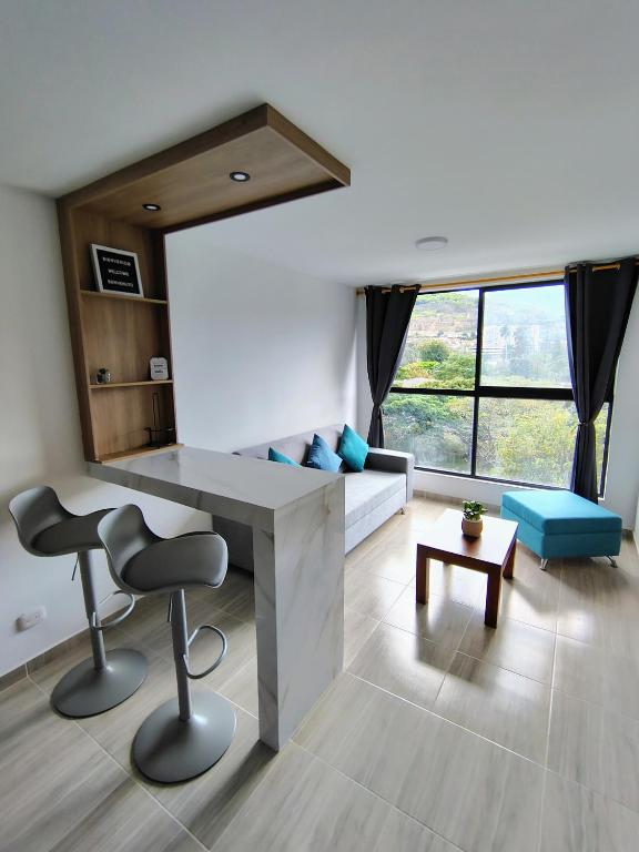 Apartaestudio Moderno y Tranquilo con Vista a la Montaña - 3