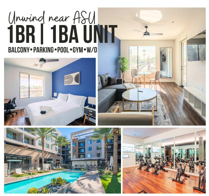 Tempe Oasis 1BD Apt with Pool Gym & Parking, Tempe