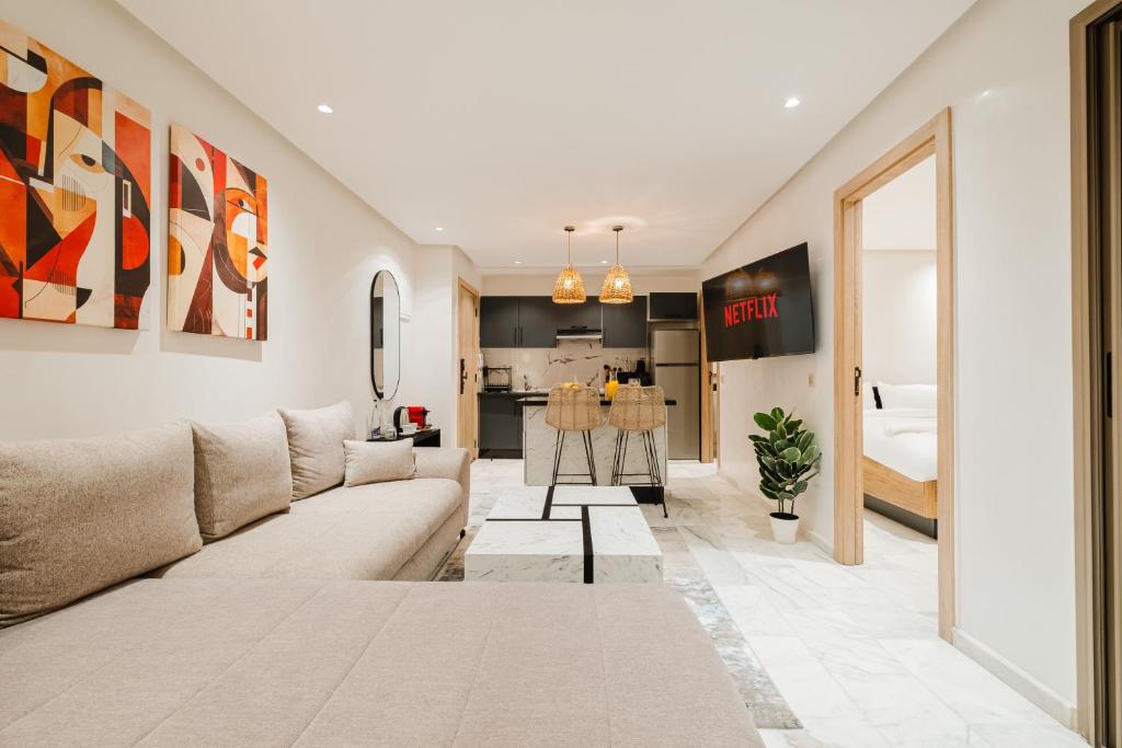 NEW Apartment Central 1BR-Queensize, AC&Terrace, Marakéš