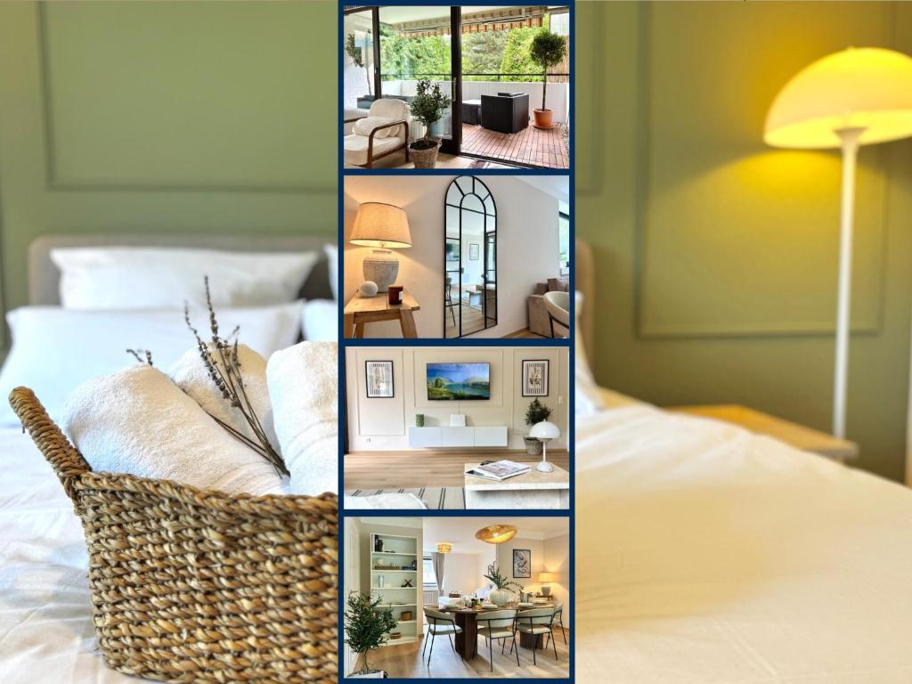 HyggeLiving - DELUXE - 90qm - Balkon - Gartenblick - 55 Zoll TV - Boxspringbetten - Hunde - Kinder - Fahrradkeller, Bad Harzburg