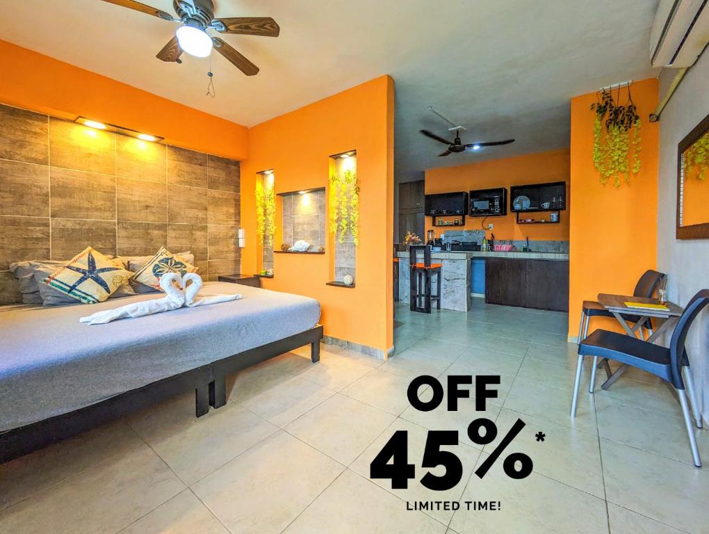 Amorous Escape I 500m Award-Winning Beach I Memory Foam King Bed I Kitchen AC Perks 2A, Playa del Carmen