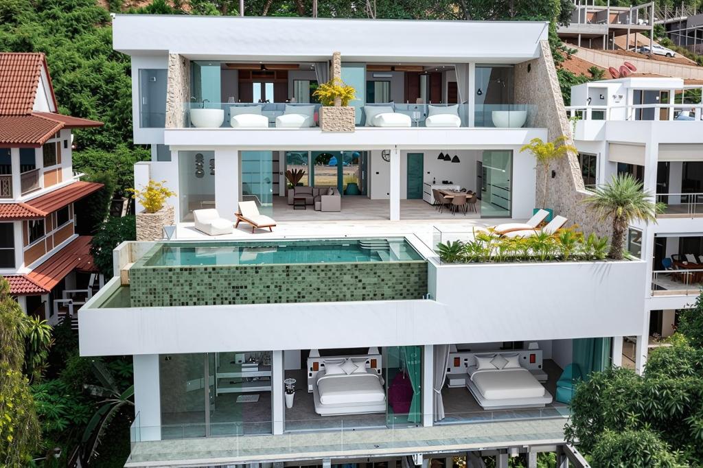 20% OFF ! 200 m to the Beach, 180° Amazing Seaview, Ban Tai