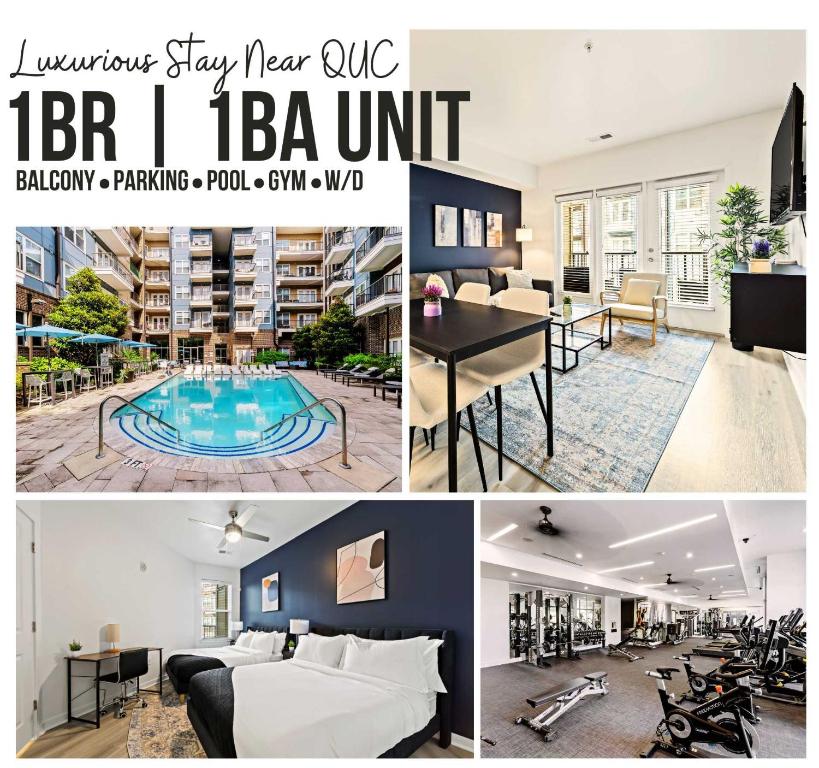 Unique 1BD - 5 Min DT, Gym, Parking, W-D - Sleeps 6, Charlotte