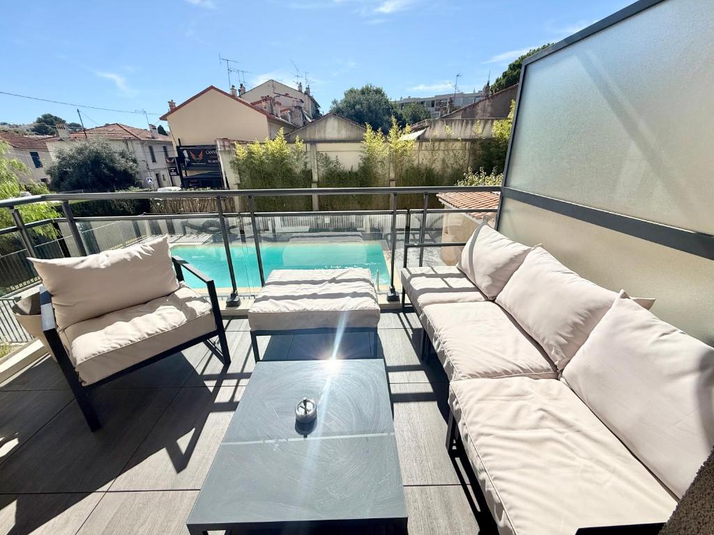 T2 - piscine - garage privé - 5 min de Cannes - 2