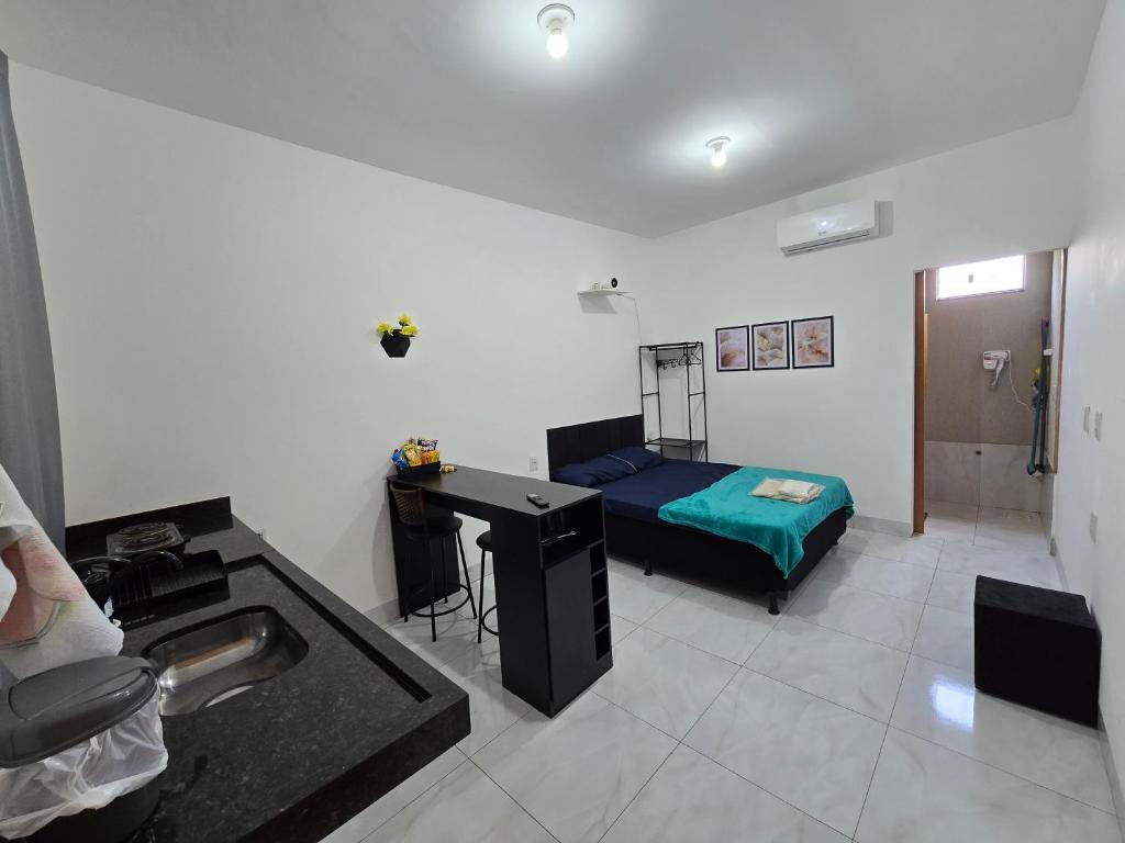 Flat completo 23 com ar condicionado e local tranquilo, Aparecida de Goiânia
