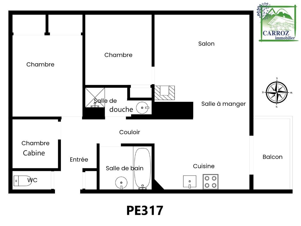 PE317 - 4 pieces 6 a 7 pers proximite centre - 3