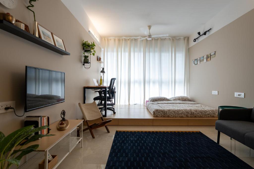 Studio Sama I Curated Studio Apartment with Sunrise View, Puné