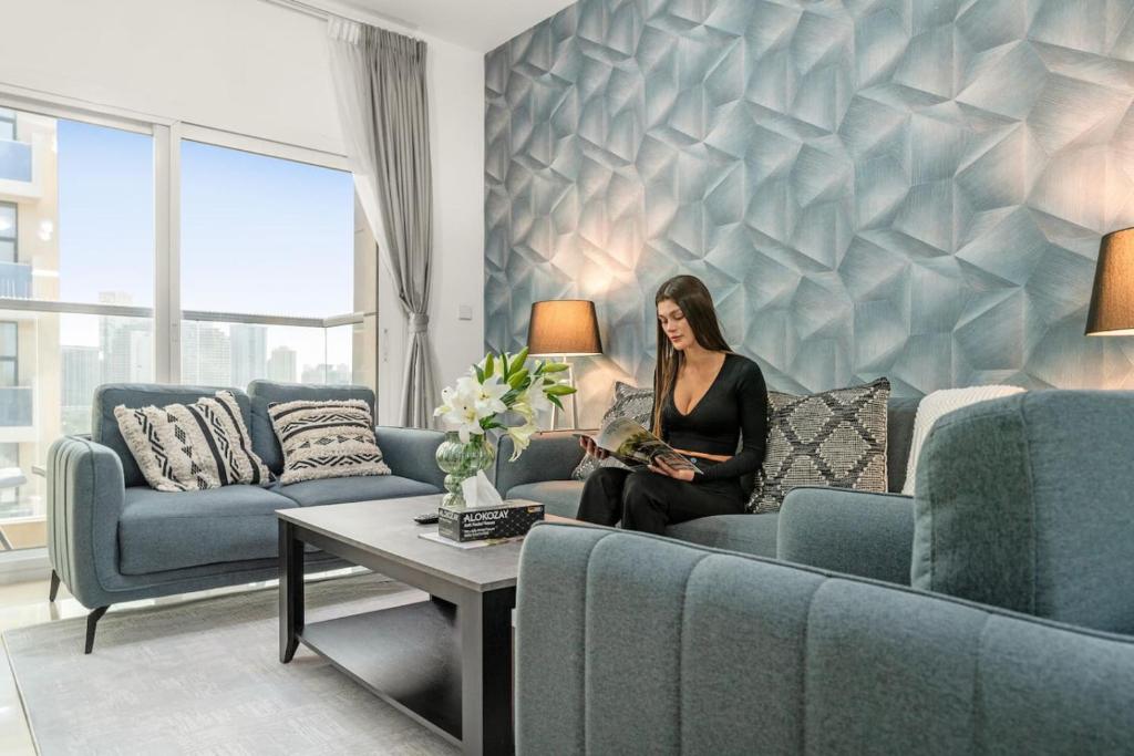 Charming 1BR with Balcony and City View in JVC, Дубай