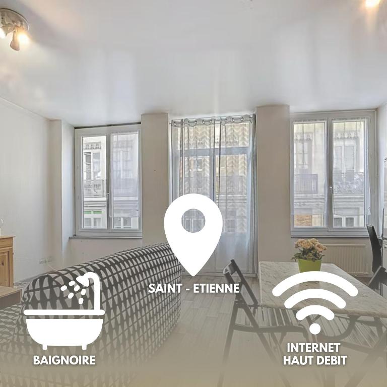 Appartement Lumineux & Cosy - Saint-Etienne Centre - 1