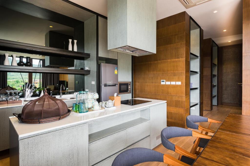 Kitchen, 2 Bedroom Luxury Pool Penthouse at ATTA in Khao Yai