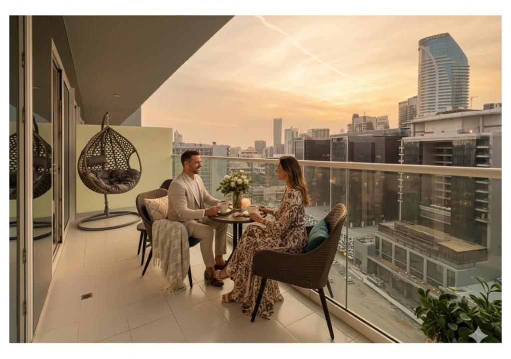 Luxury 1-Bedroom Apartment with Pool, Gym & Balcony in Business Bay, Dubai