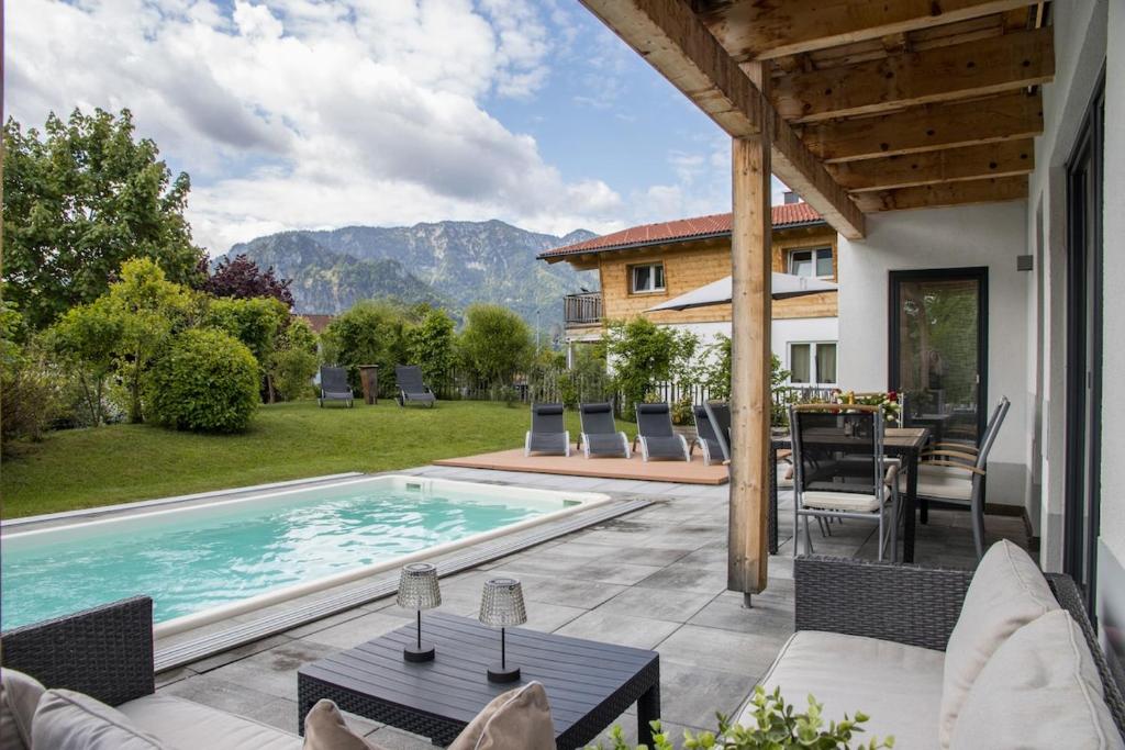 Chalet mit Pool und Bergblick in Inzell - 4