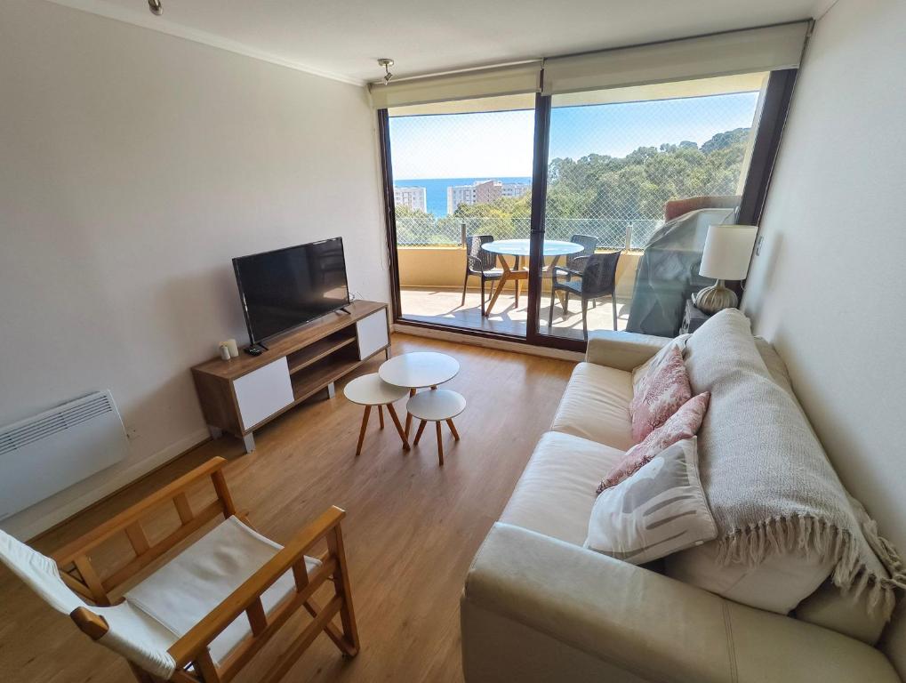 Depto para 5 con vista al mar, bosque y piscina - 3