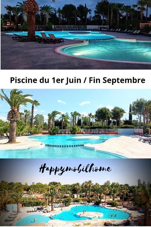 HappyMobilhome Argelès-sur-mer -plage à 500m- Camping 4 étoiles Del Mar - 5