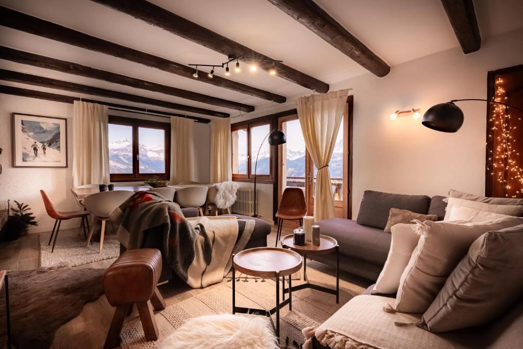 Appartement 10 personnes au pied des pistes vue Mont Blanc - 2