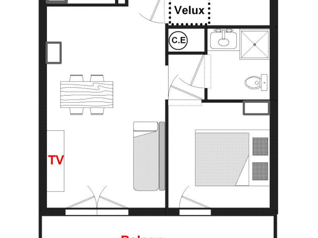 Appartement confortable avec balcon et WIFI, au pied des pistes - 2
