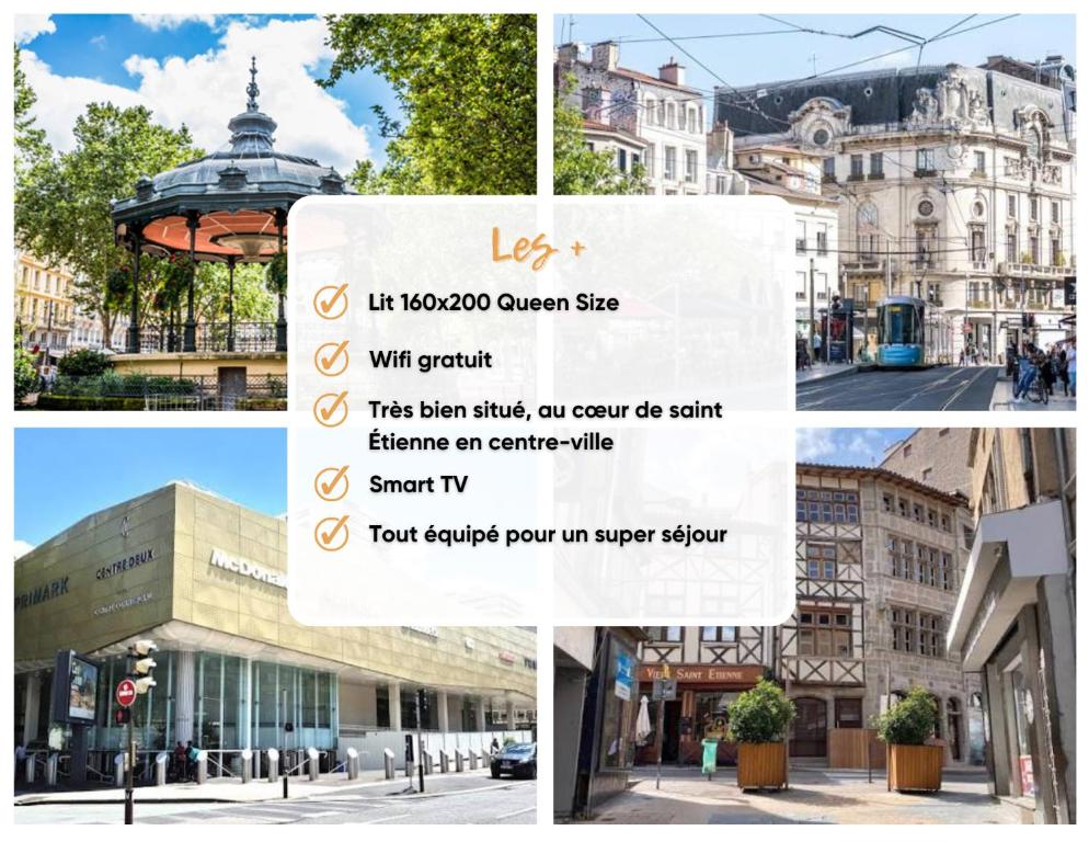 T2 Amérique Latine 2-4p - Climatisé - Centre ville St Étienne - 3