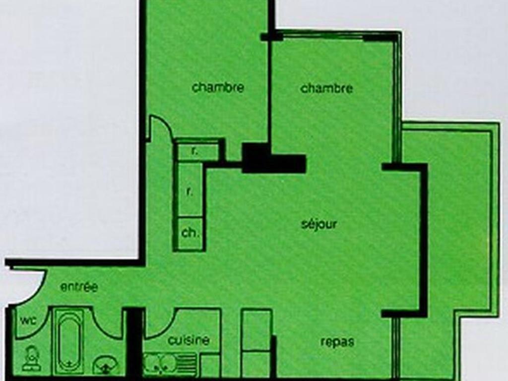 Appartement 3* au pied des pistes, balcon sud, 2 chambres - 2