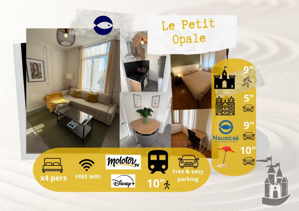 Petit Opale, 4 pers, proche vielle ville, wifi - 1