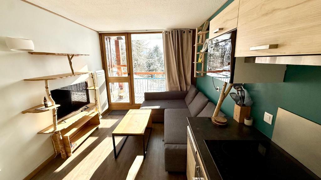 La Perdrix Blanche Appartement moderne Ski aux pieds - Vue panoramique et chambre séparée - 4 pers - Arcs 2000 - 5