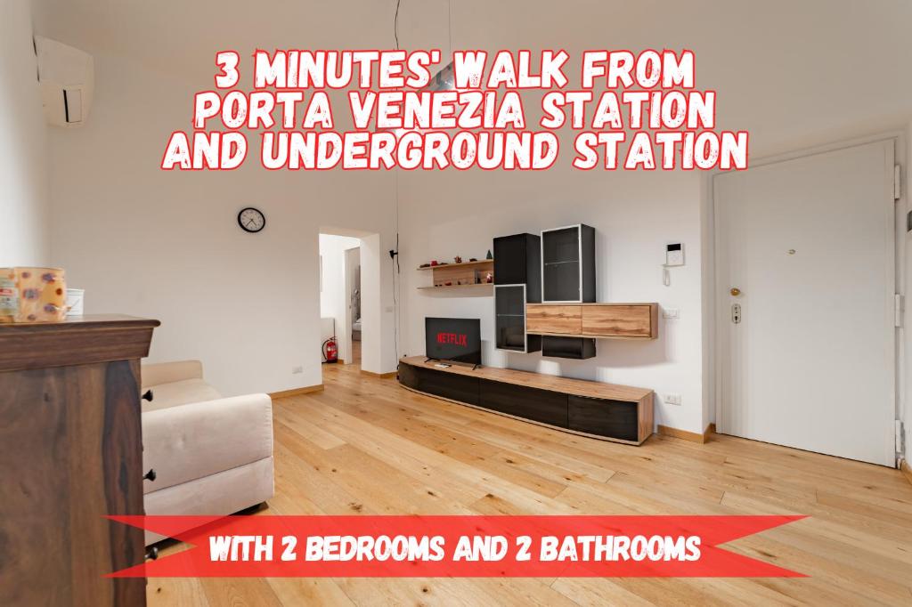 5 walk from Porta Venezia station, with 2 bedrooms - 1
