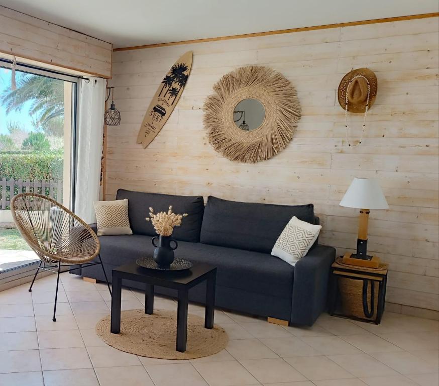 LES CAPITELLES 5 - Accès direct à la plage depuis le jardin - T2 avec cabine - 6 pers - jardin - Piscine - parking - 2
