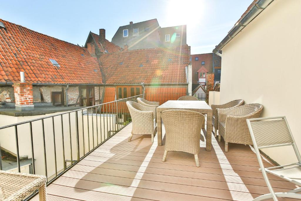 Balcony/terrace, Riverside Apartments in Lubeck