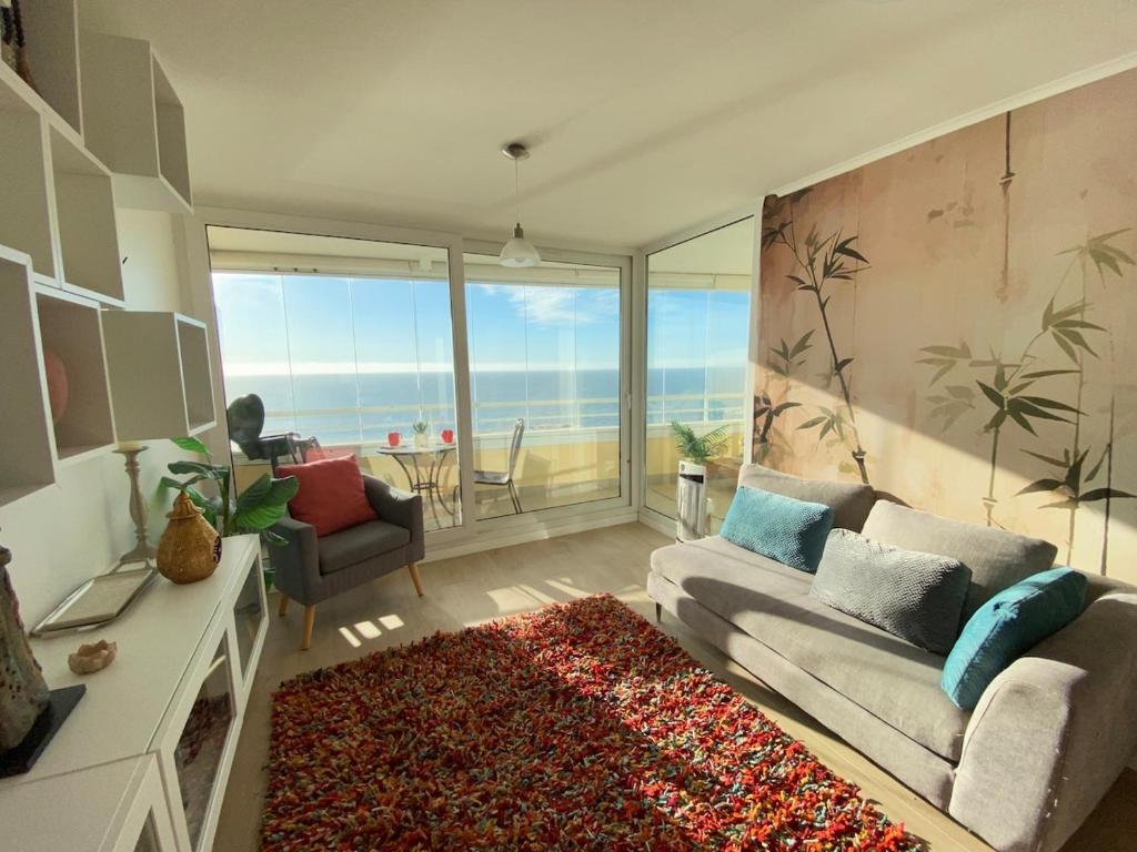 Departamento en Reñaca con vista al mar, piscinas y parrilla - 1
