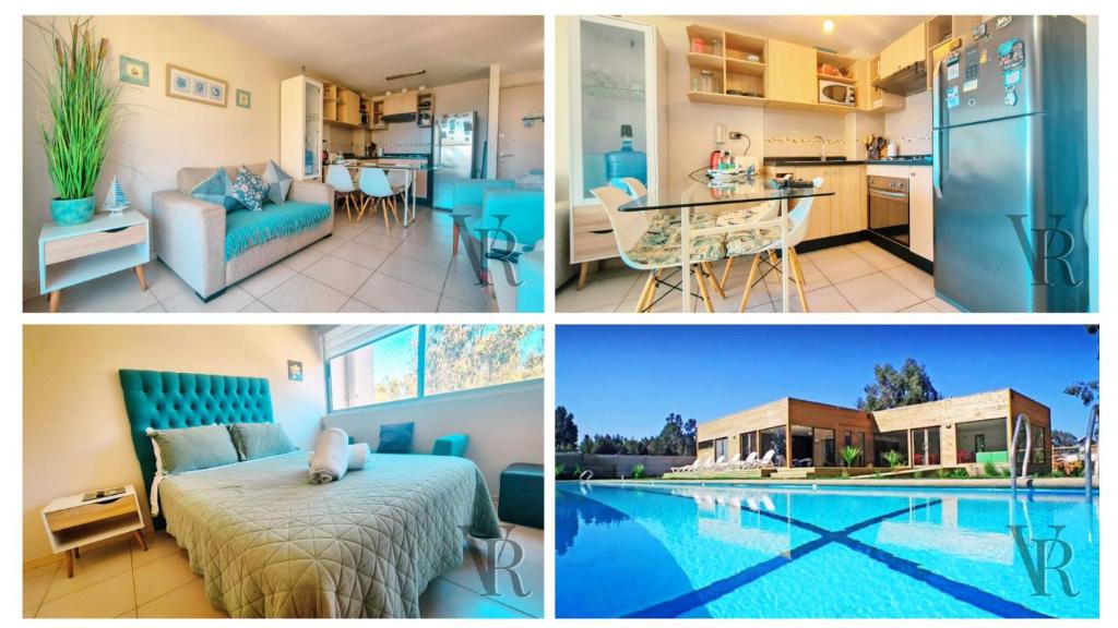 VR | Algarrobo Playa Mirasol 5PAX mar cerca, piscina, hermosa decoración, parking free - 2