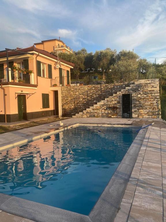 Villa swimming pool Ca'Du'Ma' Portofino view est - 1
