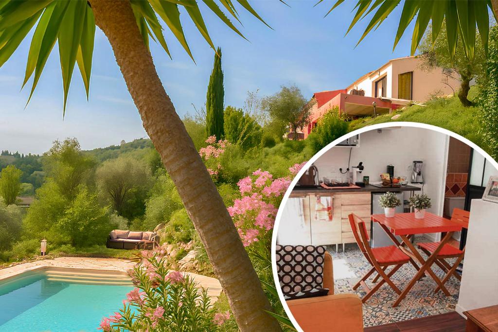 VillaCarros - Studios in Sea & Mountain Villa near Nice with Idyllic View - 2