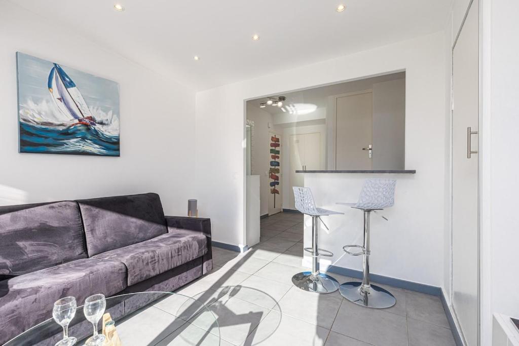 Studio lumineux avec extérieur dans la Marina Baie Des Anges - 5
