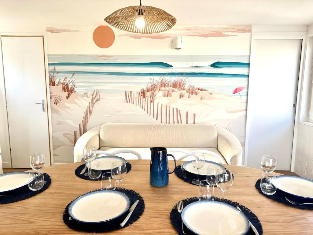 Chalet Sybille, front de mer 1ère LIGNE clim avec draps et ménage final inclus - 2