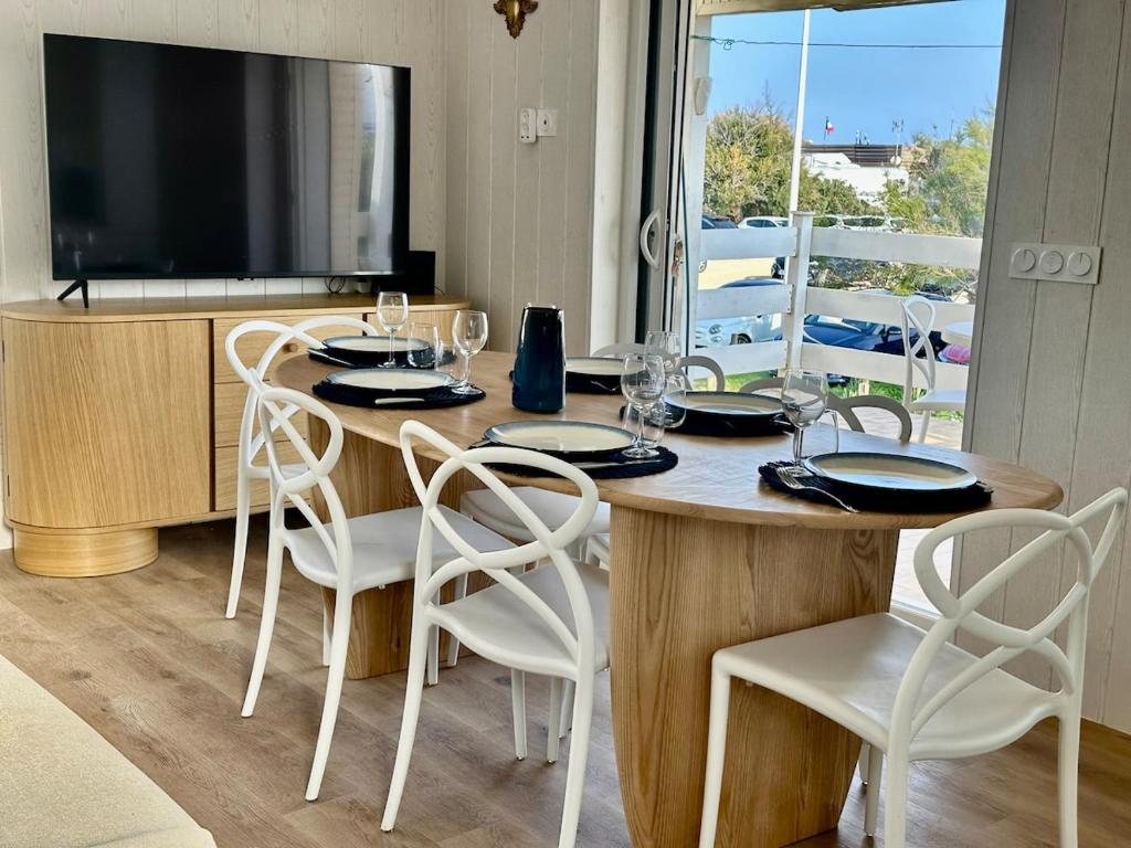 Chalet Sybille, front de mer 1ère LIGNE clim avec draps et ménage final inclus - 4