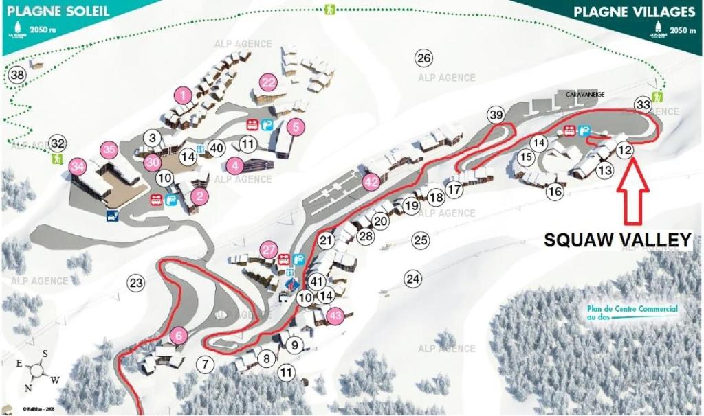 Résidence Le Squaw Valley - Studio cabine 3/4 pers - LE SQUAW VALLEY -014SQ- PLAGNE VILLAGES MAE-1544 - 3