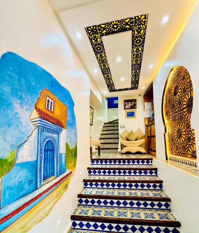 Lobby, Hotel Koutoubia in Chefchaouen