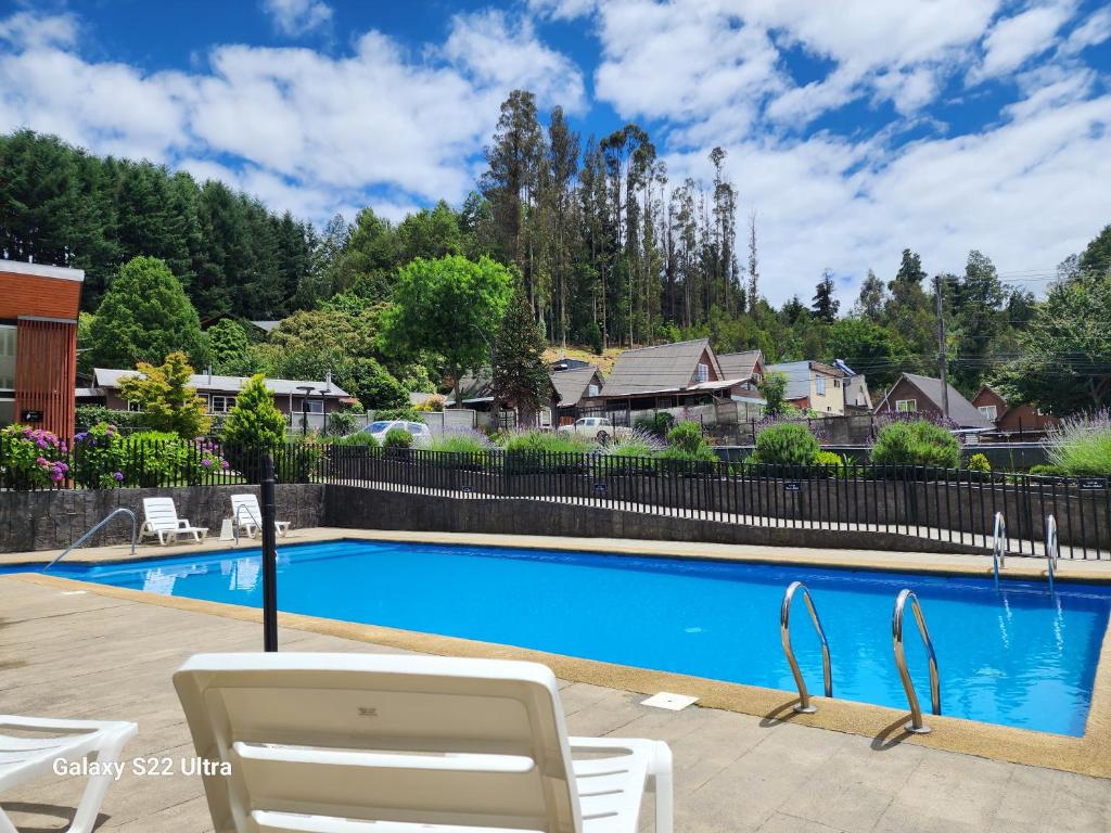 Departamento Familiar con Piscina, Vista al Volcán y Lago en Villarrica - 5