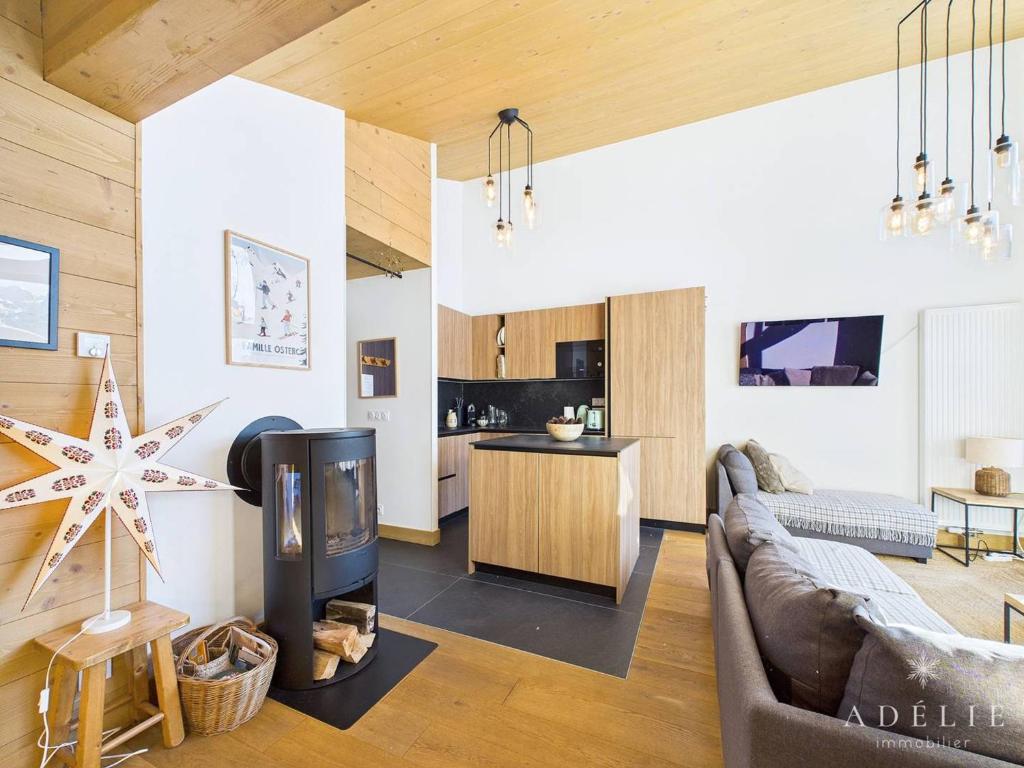 Superbe Apt 5P au Centre, 200m des Pistes, 3 SDB, Mezzanine, Balcon Sud, Parking, WiFi - FR-1-398-656 - 3